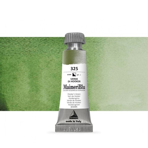 Maimeri Blu Watercolour Paints 12ml HOOKER'S GREEN 325
