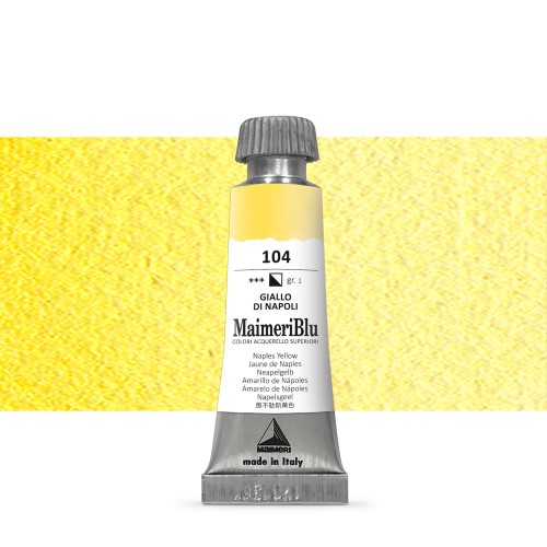 Maimeri Blu Watercolour Paints 12ml NAPLES YELLOW 104