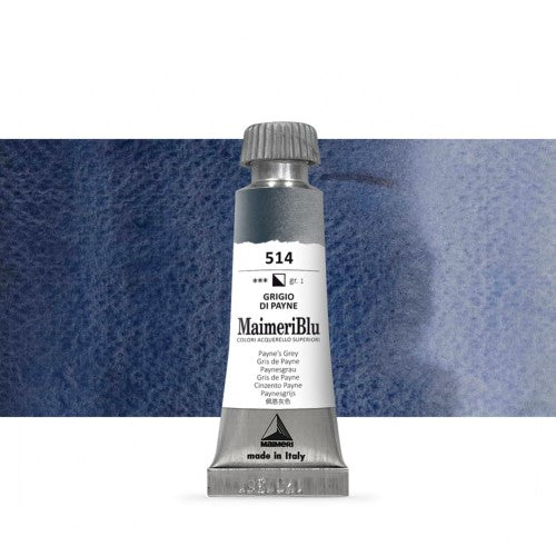 Maimeri Blu Watercolour Paints 12ml PAYNES GREY 514