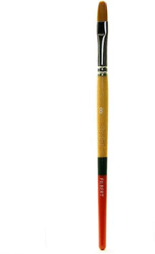 Princeton Snap! 9650 Short Handle Gold Taklon Filbert Brushes GOLD FILBERT 8