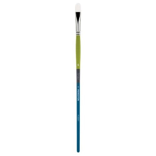 9800 Long Handle White Synthetic Taklon Filbert Brushes WHITE FILBERT 6