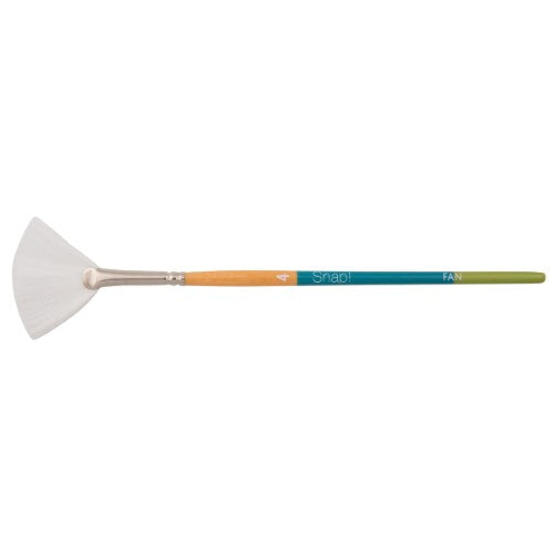 Princeton Snap! 9850 Short Handle White Taklon Fan Size 4 Brush WHITE FAN 4