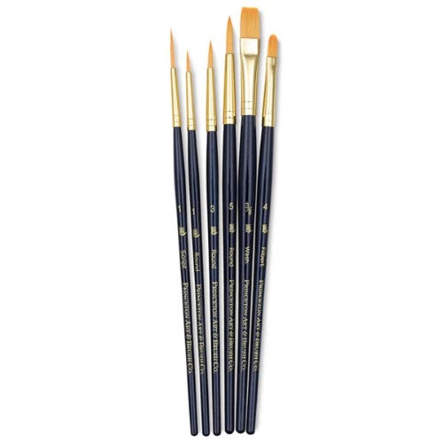 Princeton Real Value Synthetic Golden Taklon 9132 Brushes Set Of 6