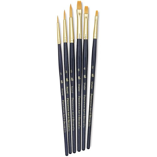 Princeton Real Value Synthetic Golden Taklon 9137 Brushes Set Of 6