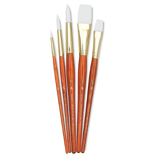 Princeton Real Value Synthetic White Taklon 9152 Brushes Set Of 5
