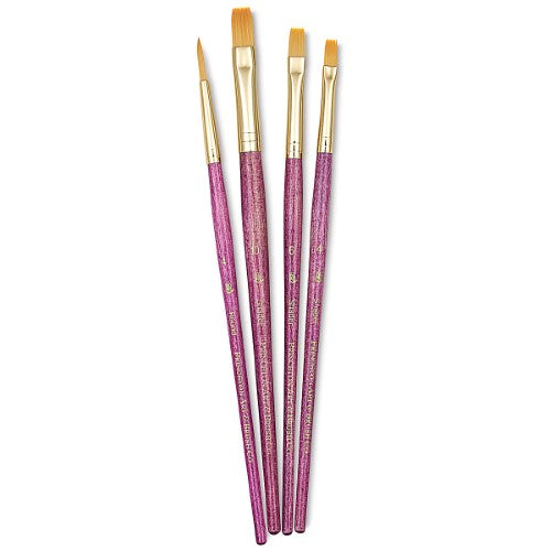 Princeton Real Value Synthetic Golden Taklon 9181 Brushes Set Of 4