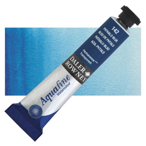 Daler Rowney 8ml Aquafine Watercolour Paints PHTHALO BLUE 142