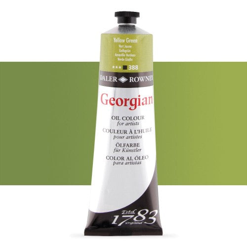 Daler Rowney Georgian Oil Paints 225ml YELLOW GREEN 388