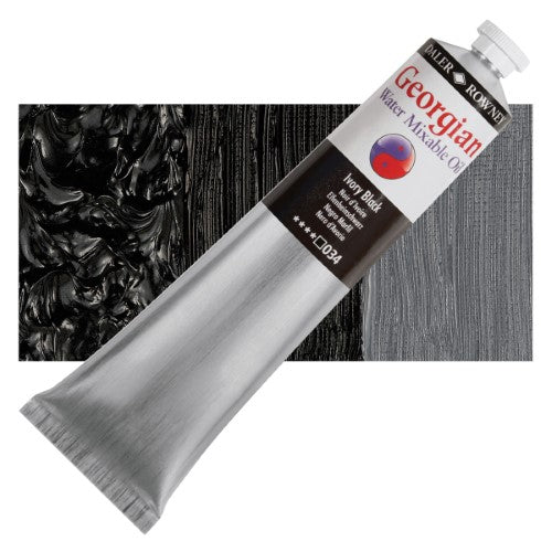 Daler Rowney Georgian Water Mixable Oil Paints 200ml IVORY BLACK 034