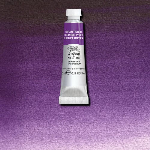 Watercolour Paints 5ml - Winsor & Revival Colours TYRIAN PURPLE