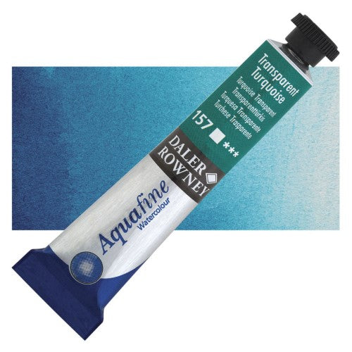 Daler Rowney 8ml Aquafine Watercolour Paints TRANSPARENT TURQUOISE 157