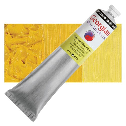 Daler Rowney Georgian Water Mixable Oil Paints 200ml CAD YELLOW PALE HUE 617