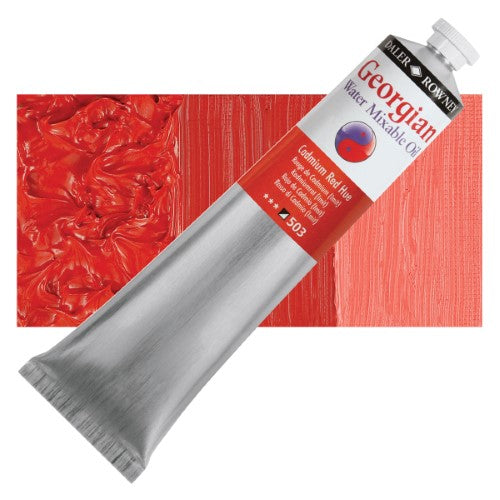 Daler Rowney Georgian Water Mixable Oil Paints 200ml CAD RED HUE 503