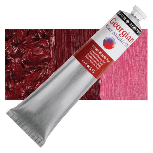 Daler Rowney Georgian Water Mixable Oil Paints 200ml CRIMSON ALIZ HUE 515