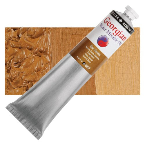 Daler Rowney Georgian Water Mixable Oil Paints 200ml RAW SIENNA 667