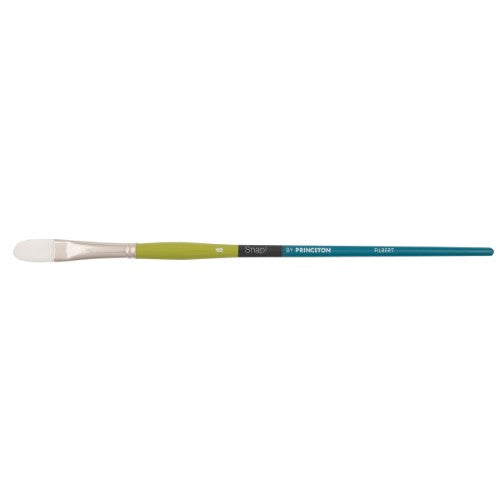 9800 Long Handle White Synthetic Taklon Filbert Brushes WHITE FILBERT 8