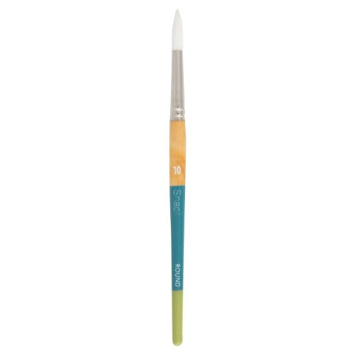 Princeton Snap! 9850 Short Handle White Taklon Round Brushes WHITE ROUND 10