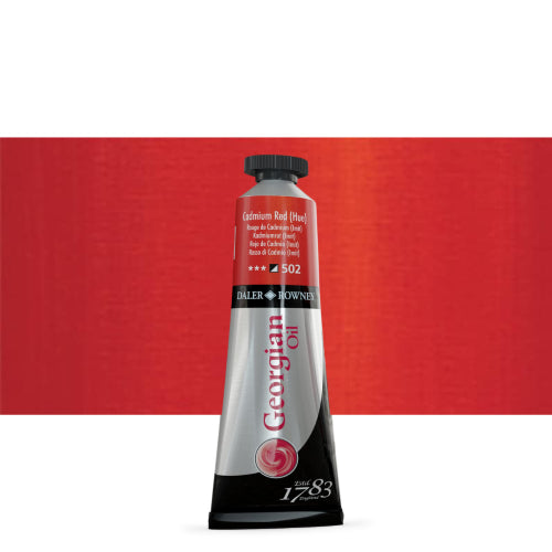 Daler Rowney Georgian Oil Paints 38ml CADMIUM RED HUE 502