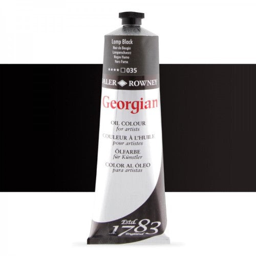 Daler Rowney Georgian Oil Paints 225ml LAMP BLACK 035
