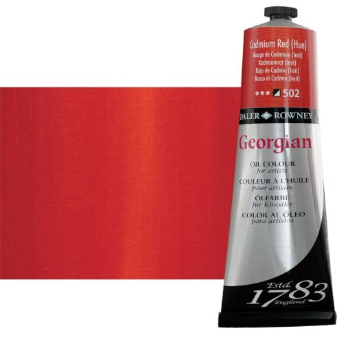 Daler Rowney Georgian Oil Paints 225ml CADMIUM RED HUE 502