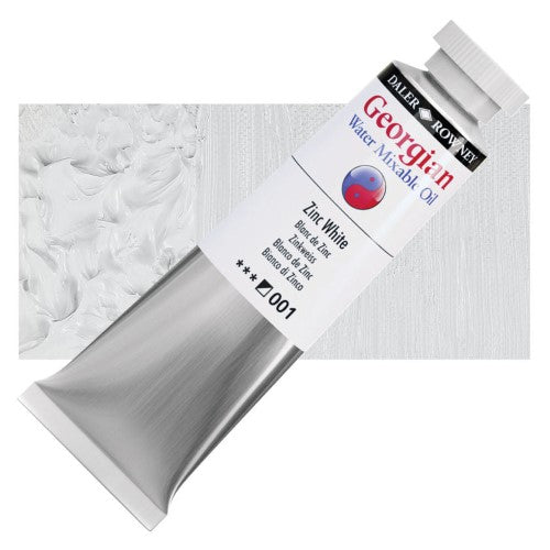 Daler Rowney Georgian Water Mixable Oil Paints 37ml ZINC WHITE 001