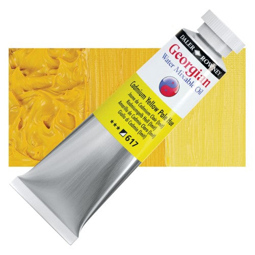 Daler Rowney Georgian Water Mixable Oil Paints 37ml CADMIUM YELLOW PALE HUE 617