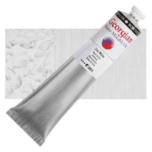 Daler Rowney Georgian Water Mixable Oil Paints 200ml ZINC WHITE 001
