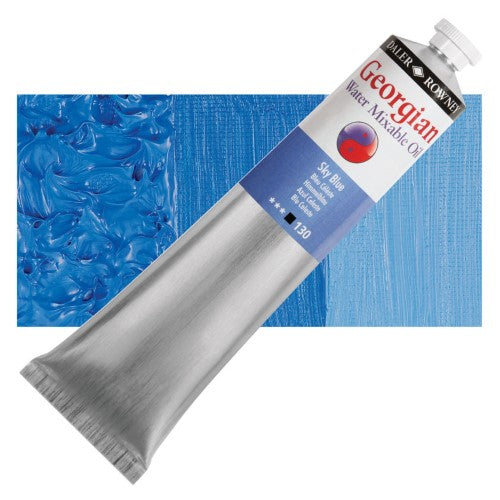 Daler Rowney Georgian Water Mixable Oil Paints 200ml SKY BLUE 130