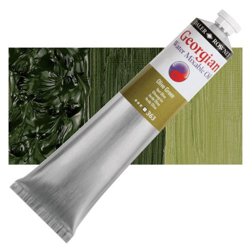 Daler Rowney Georgian Water Mixable Oil Paints 200ml OLIVE GREEN 363