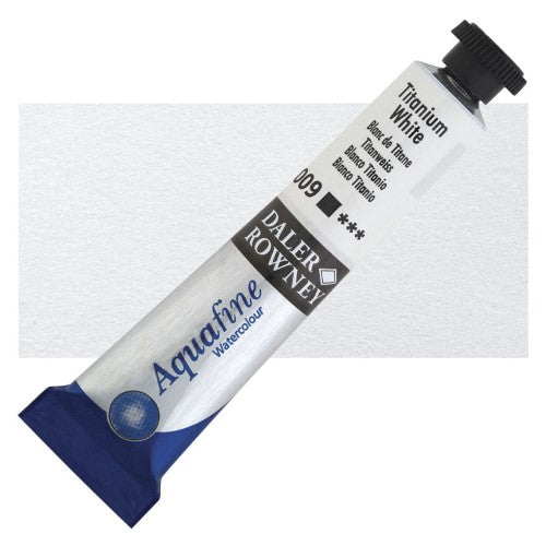 Daler Rowney 8ml Aquafine Watercolour Paints TITANIUM WHITE 009
