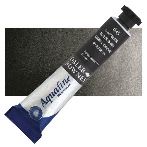 Daler Rowney 8ml Aquafine Watercolour Paints LAMP BLACK 035