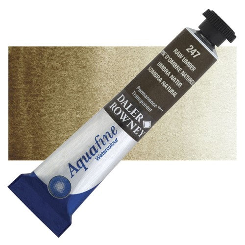 Daler Rowney 8ml Aquafine Watercolour Paints RAW UMBER 247