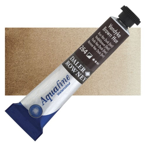 Daler Rowney 8ml Aquafine Watercolour Paints VANDYKE BROWN HUE 264