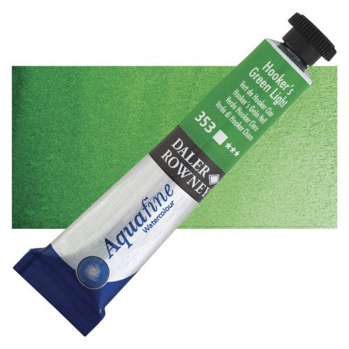 Daler Rowney 8ml Aquafine Watercolour Paints HOOKER'S GREEN LIGHT 353