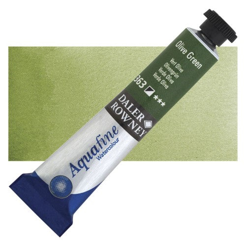 Daler Rowney 8ml Aquafine Watercolour Paints OLIVE GREEN 363