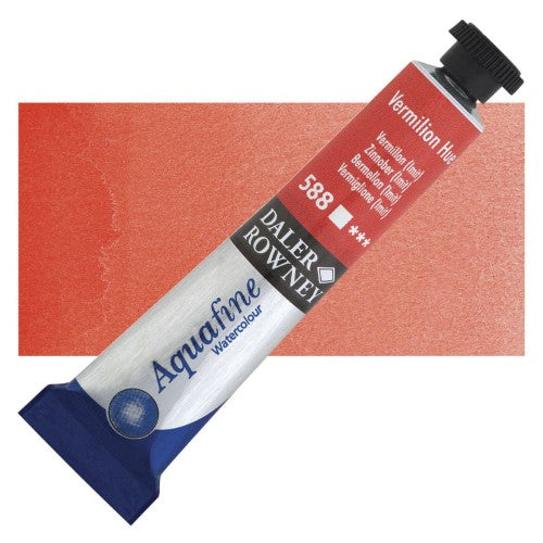Daler Rowney 8ml Aquafine Watercolour Paints VERMILION HUE 588