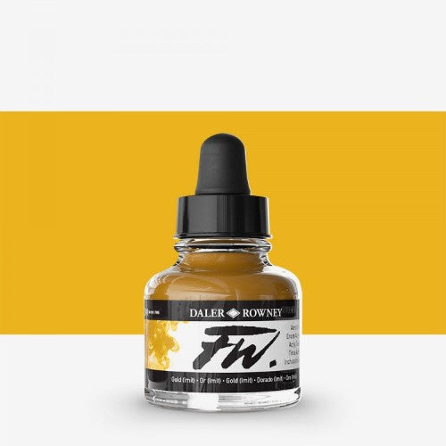 Daler Rowney FW Acrylic Inks 29.5ml GOLD (IMIT) 701