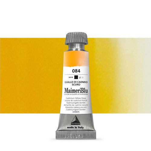 Maimeri Blu Watercolour Paints 12ml CADMIUM YELLOW DEEP