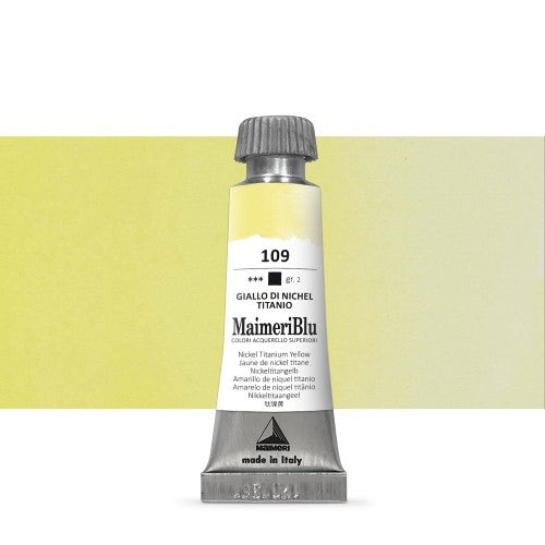 Maimeri Blu Watercolour Paints 12ml NICKEL TITANIUM YELLOW