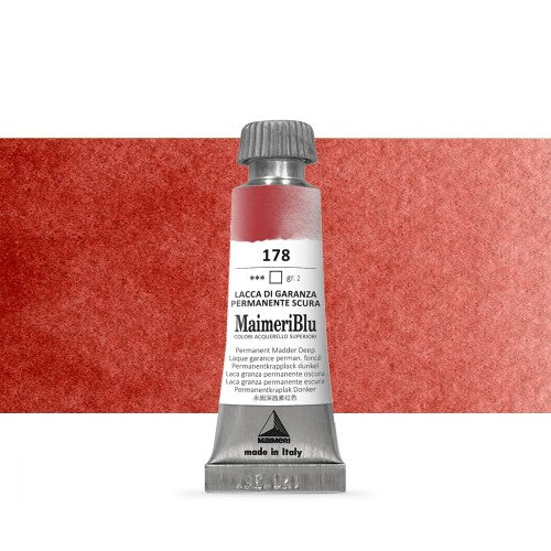 Maimeri Blu Watercolour Paints 12ml PERMANENT MADDER DEEP