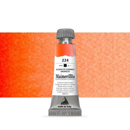 Maimeri Blu Watercolour Paints 12ml CADMIUM RED ORANGE