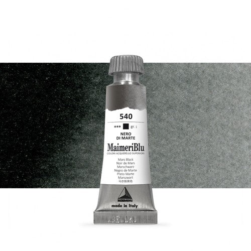Maimeri Blu Watercolour Paints 12ml MARS BLACK