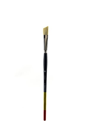White Synthetic Angle Bright Paint Brush With Long Handle Size 10