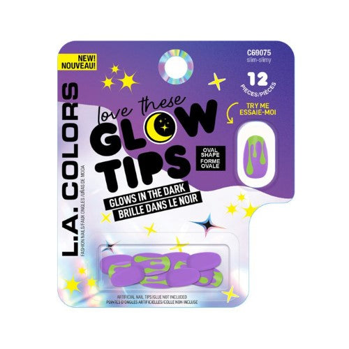 Glows in the Dark Nail Tip - LA Colors (OVAL Slim Slimmy)
