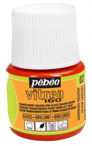 Pebeo Vitrea 160 Glossy Paints 45ml SAFFRON YELLOW