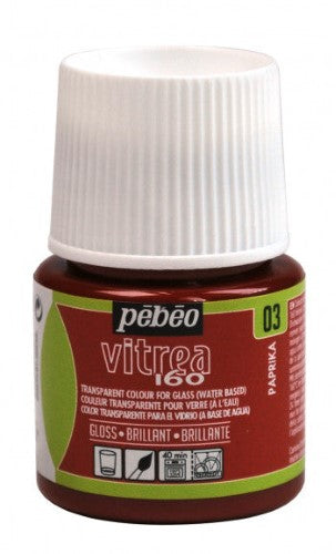 Pebeo Vitrea 160 Glossy Paints 45ml PAPRIKA