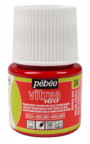 Pebeo Vitrea 160 Glossy Paints 45ml PEPPER RED