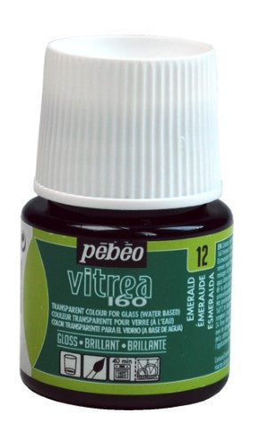 Pebeo Vitrea 160 Glossy Paints 45ml EMERALD