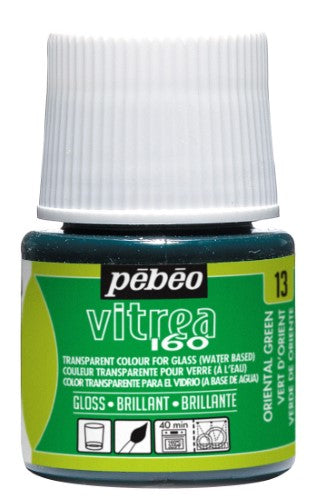 Pebeo Vitrea 160 Glossy Paints 45ml ORIENTAL GREEN