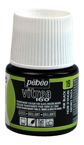 Pebeo Vitrea 160 Glossy Paints 45ml INK BLACK